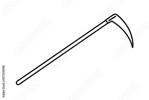 Scythe, Harvesting Tool, Farm Implement, Agriculture, Curved Blade, Long Handle, Reaper, Grim, Death