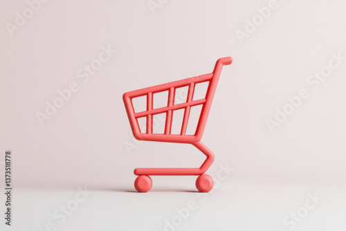 Shopping cart symbol representing online commerce and retail