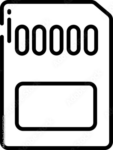 memory card Illustration on a white background.