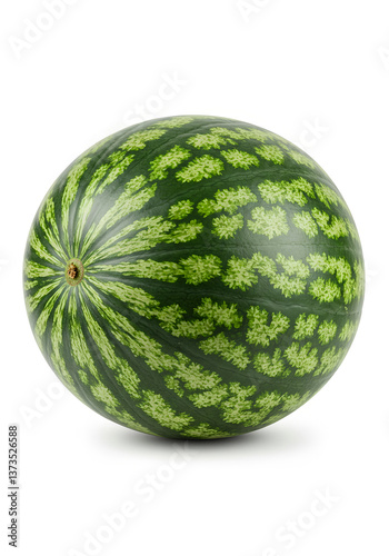Whole Watermelon Isolated on White