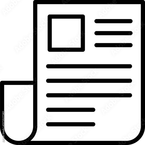 newspaper Illustration on a white background.