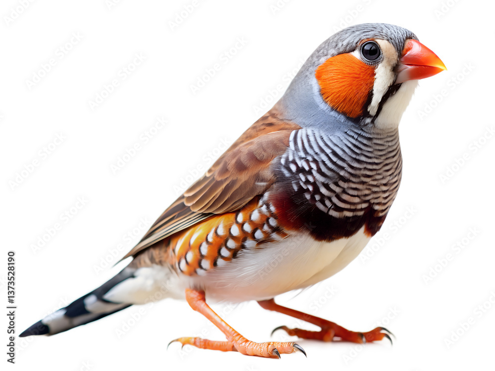 Australian zebra finch isolated on transparent background Australian zebra finch isolated on transparent background
