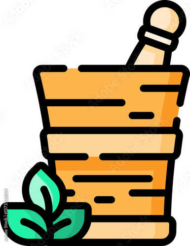 pestle Illustration on a white background.
