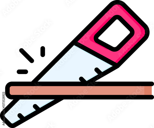 saw Illustration on a white background.