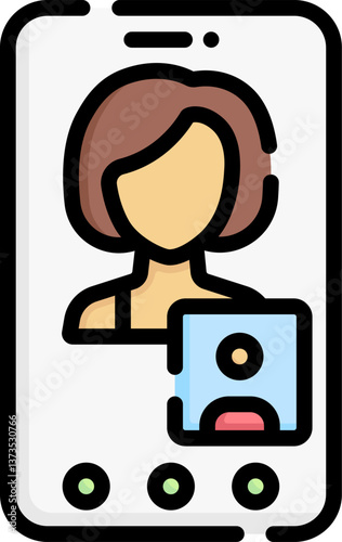 videocall Illustration on a white background.