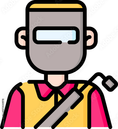 welder Illustration on a white background.