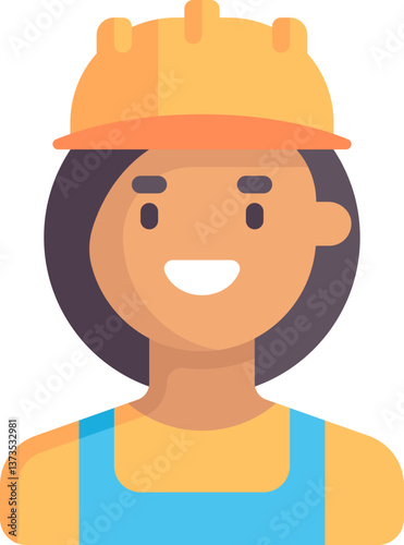 builder Illustration on a white background.