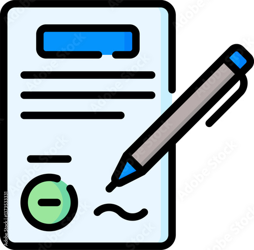 contract Illustration on a white background.