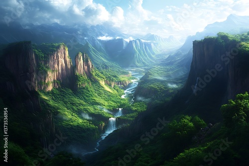 a dramatic valley