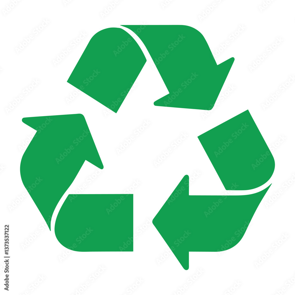 Fototapeta premium Green Recycle Symbol Icon Sign