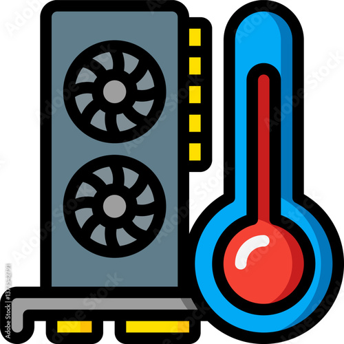 gpu Illustration on a white background.