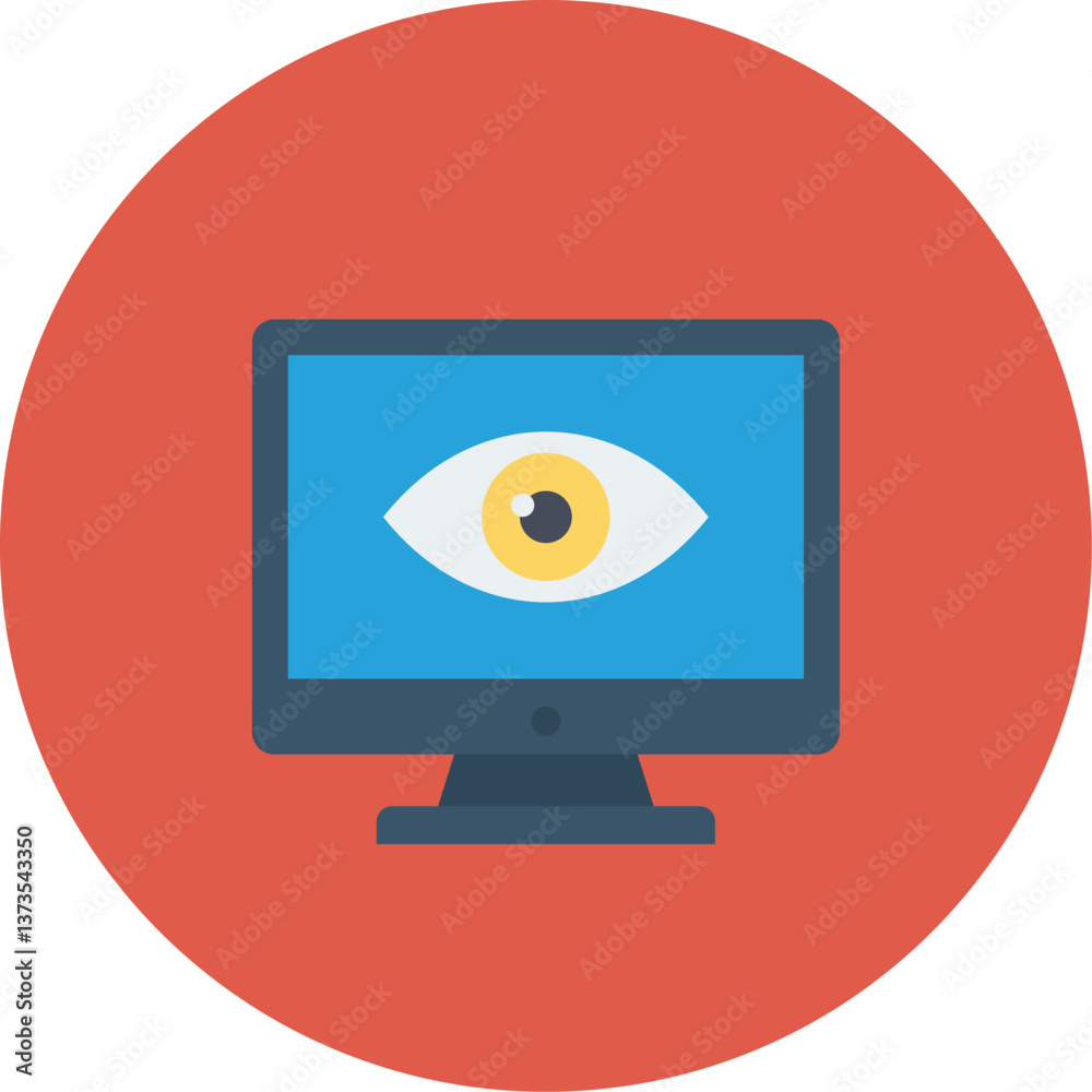 monitor screen Illustration on a white background.