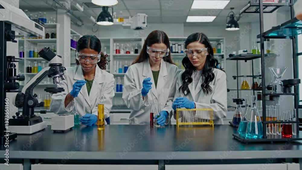Mujeres Científicas Realizando Experimentos de Laboratorio