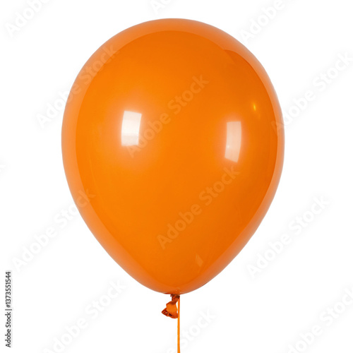 Orange Balloon on Transparent Background