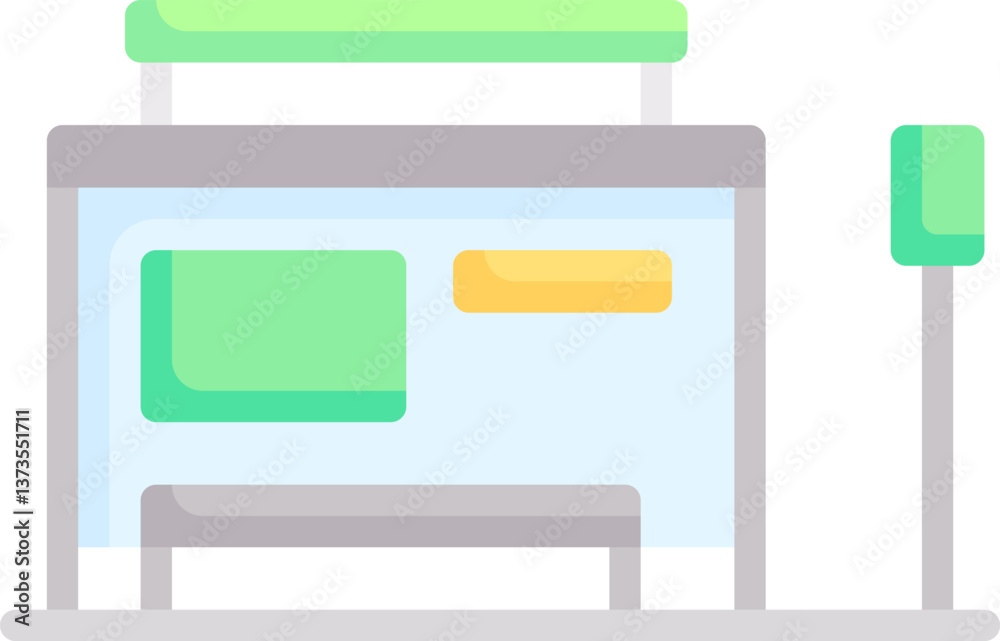 bus station Illustration on a white background. bus station Illustration on a white background.