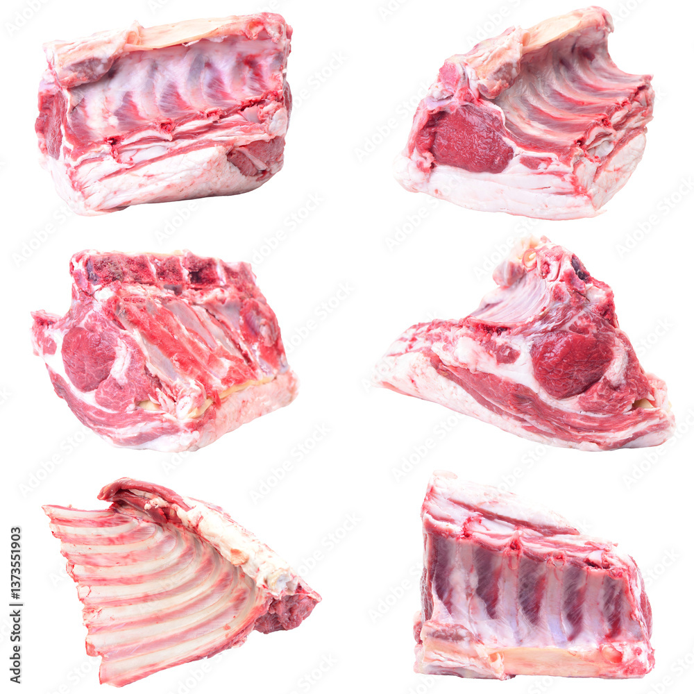 Lamb ribs isolated