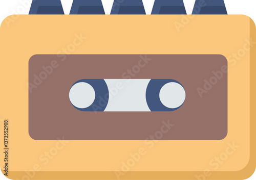 cassette tape Illustration on a white background.