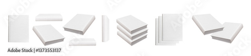 Bild auf Leinwand Book mockup collection with blank hardcover