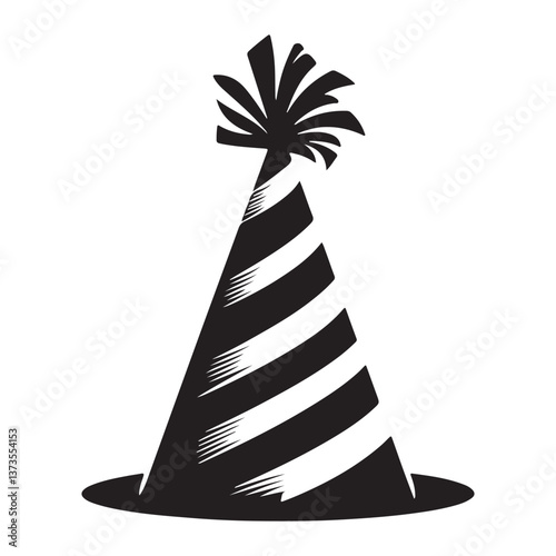 Birthday Cap Silhouette with Festive Flair