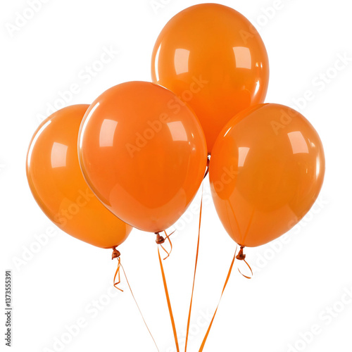 Wallpaper Mural Orange Balloons on Transparent Background Torontodigital.ca