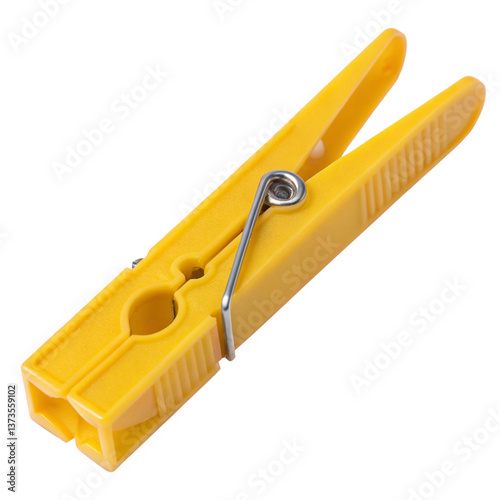 Plastic clothes peg isolated on transparent background