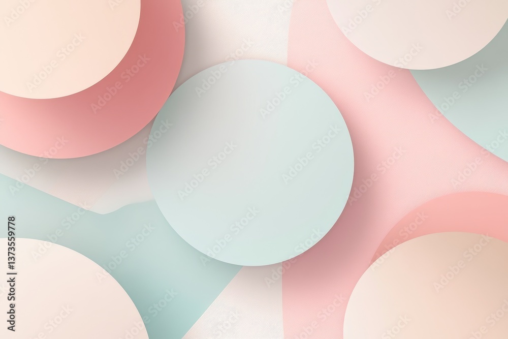 custom made wallpaper toronto digitalElegant pastel gradient background with overlapping translucent geometric shapes, designed with a central empty area for branding or quotes.