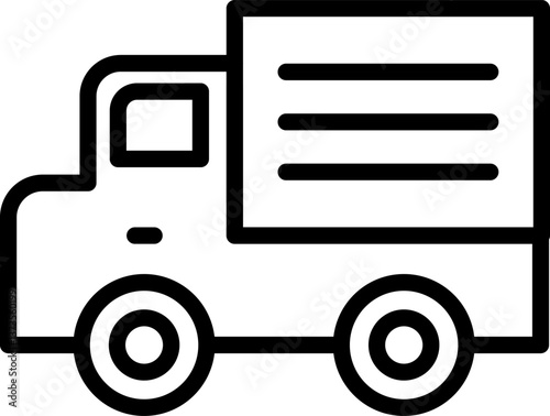 delivery truck Illustration on a white background.