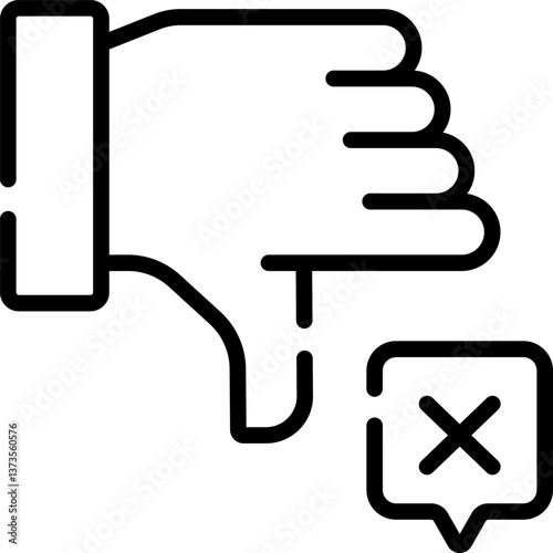 dislike Illustration on a white background.
