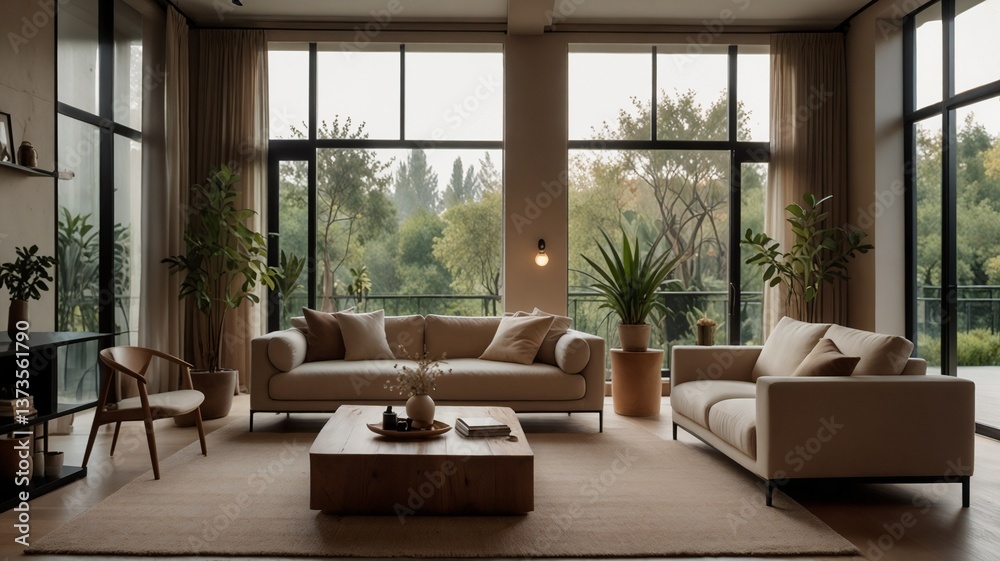 Fototapeta premium living room interior