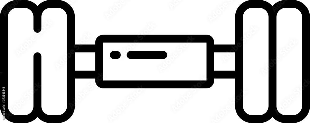 dumbbell Illustration on a white background. dumbbell Illustration on a white background.