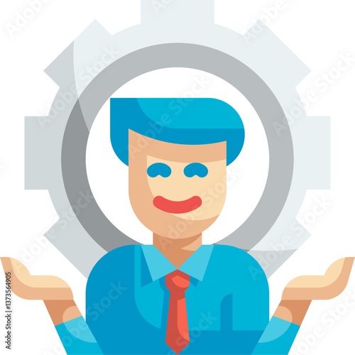 engineer Illustration on a white background.
