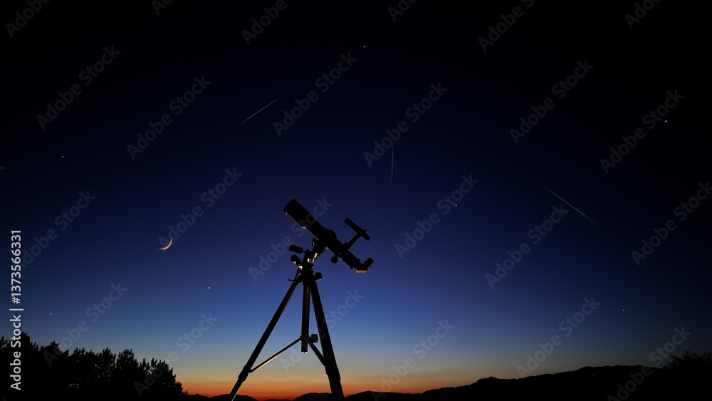 Astronomical telescope for observing stars, planets, Moon and other celestial objects.