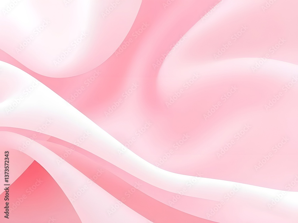 Soft Pink Abstract Background Elegant Swirls, Smooth Gradient, Modern Art Design.