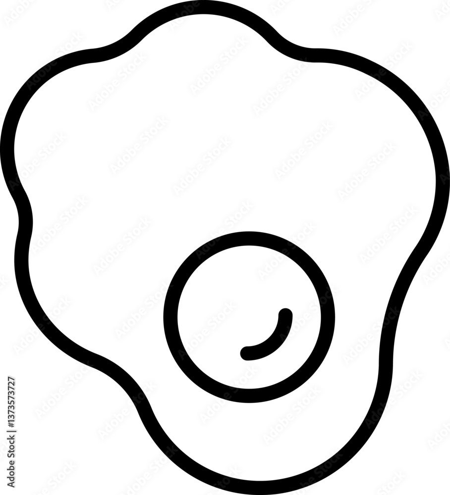 fried egg Illustration on a white background. fried egg Illustration on a white background.