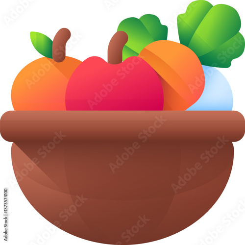 fruits Illustration on a white background.