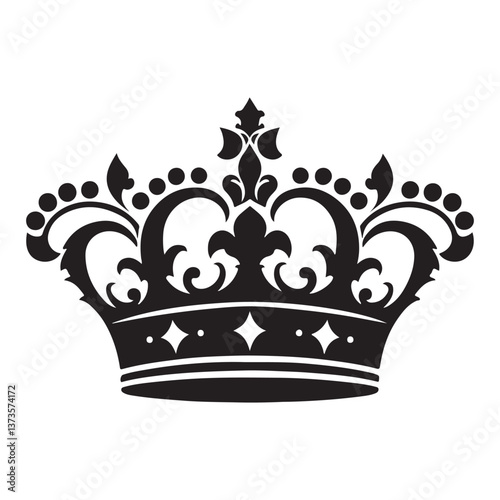 Crown Silhouette with Elegant Details