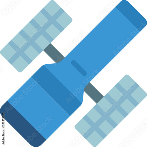 hubble space telescope Illustration on a white background.