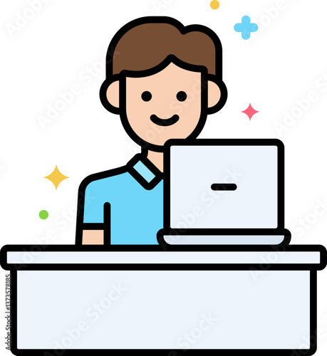 junior Illustration on a white background
