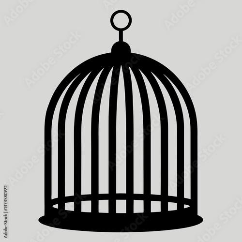 gold cage with birds