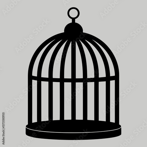 vector illustration of a cage