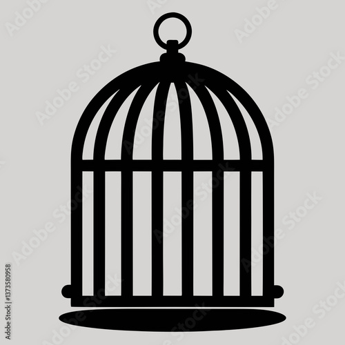 vector illustration of a cage