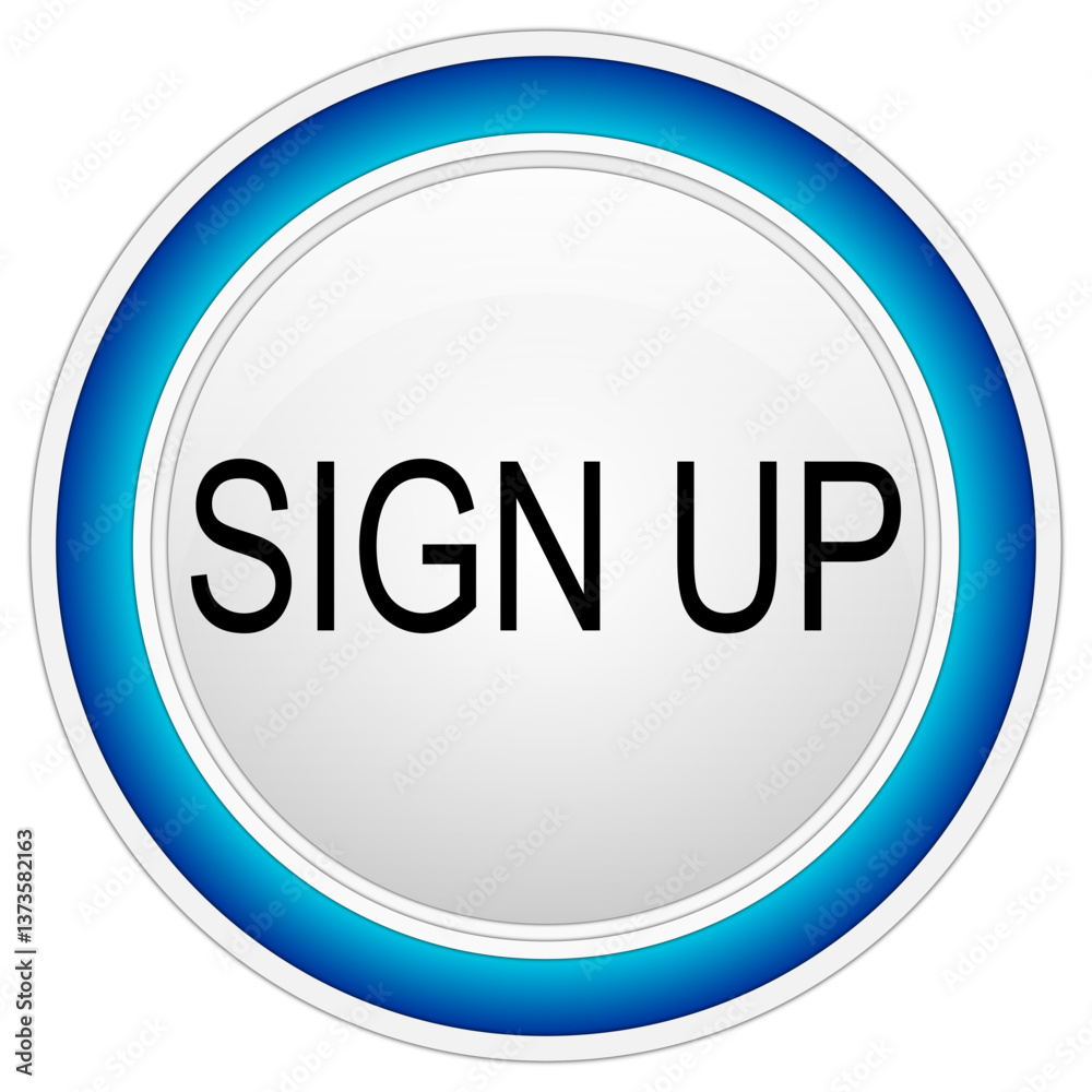 Sign up Button on white background - illustration Sign up Button on white background - illustration
