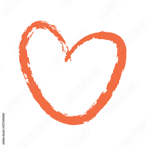 Heart Colorful and Whimsical Hand drawn Crayon Speech Bubble