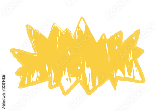 Colorful and Whimsical Hand drawn Crayon Speech Bubble