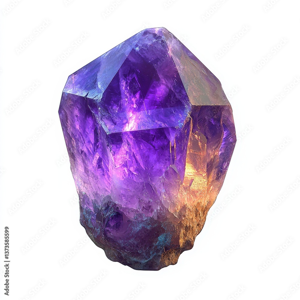 Fototapeta premium a glowing amethyst crystal