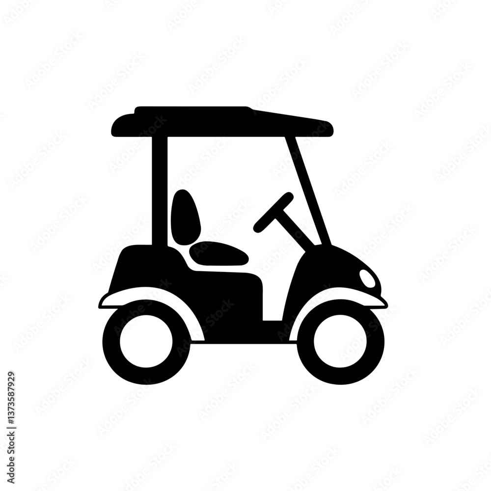 Minimalist Vehicle Golf Cart Icon Minimalist Vehicle Golf Cart Icon