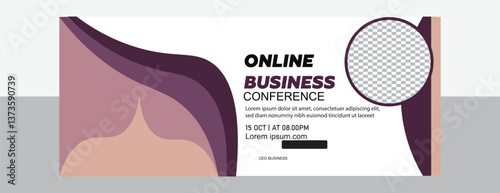 Online business conference Bannar design
