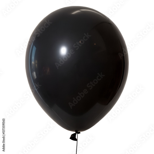Black Balloon on Transparent Background High-Quality PNG Image