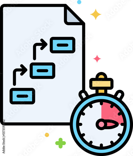 planing Illustration on a white background