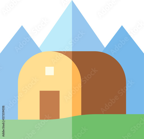 refuge Illustration on a white background